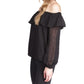 Clip Chiffon Off Shoulder Top