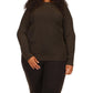 Plus Size Long Sleeve Cowl Back Top