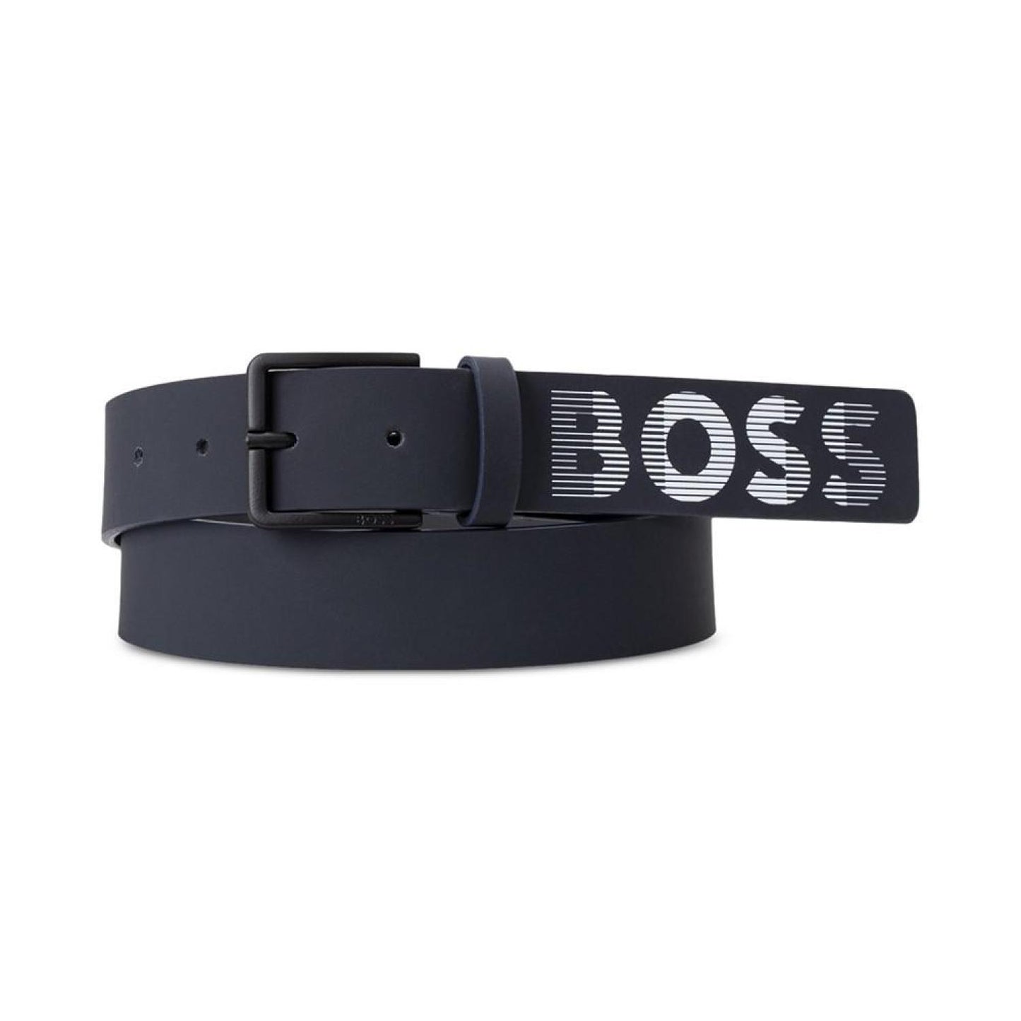 Men's Theo Sporty Logo Italian Leather Belt