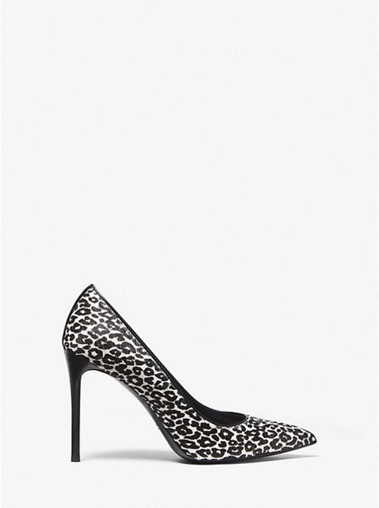 Gretel Leopard Print Calf Hair Pump