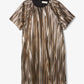 Lamé Pleated Dress