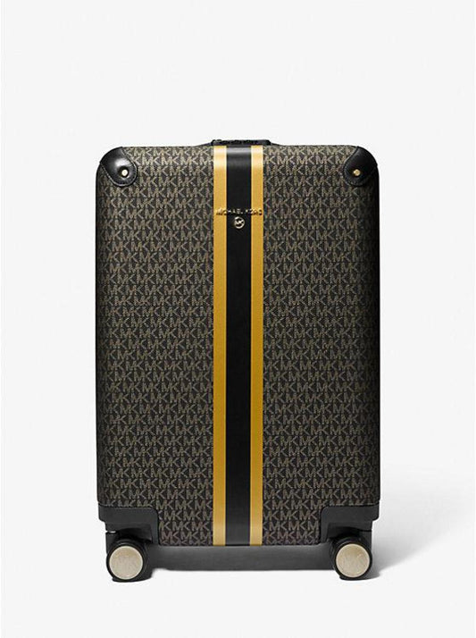 Metallic Logo Stripe Suitcase