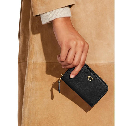 Crossgrain Leather Small Zip Around Card Case