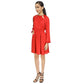 Snakeskin-Print Plisse Long-Sleeve Dress, Regular & Petite