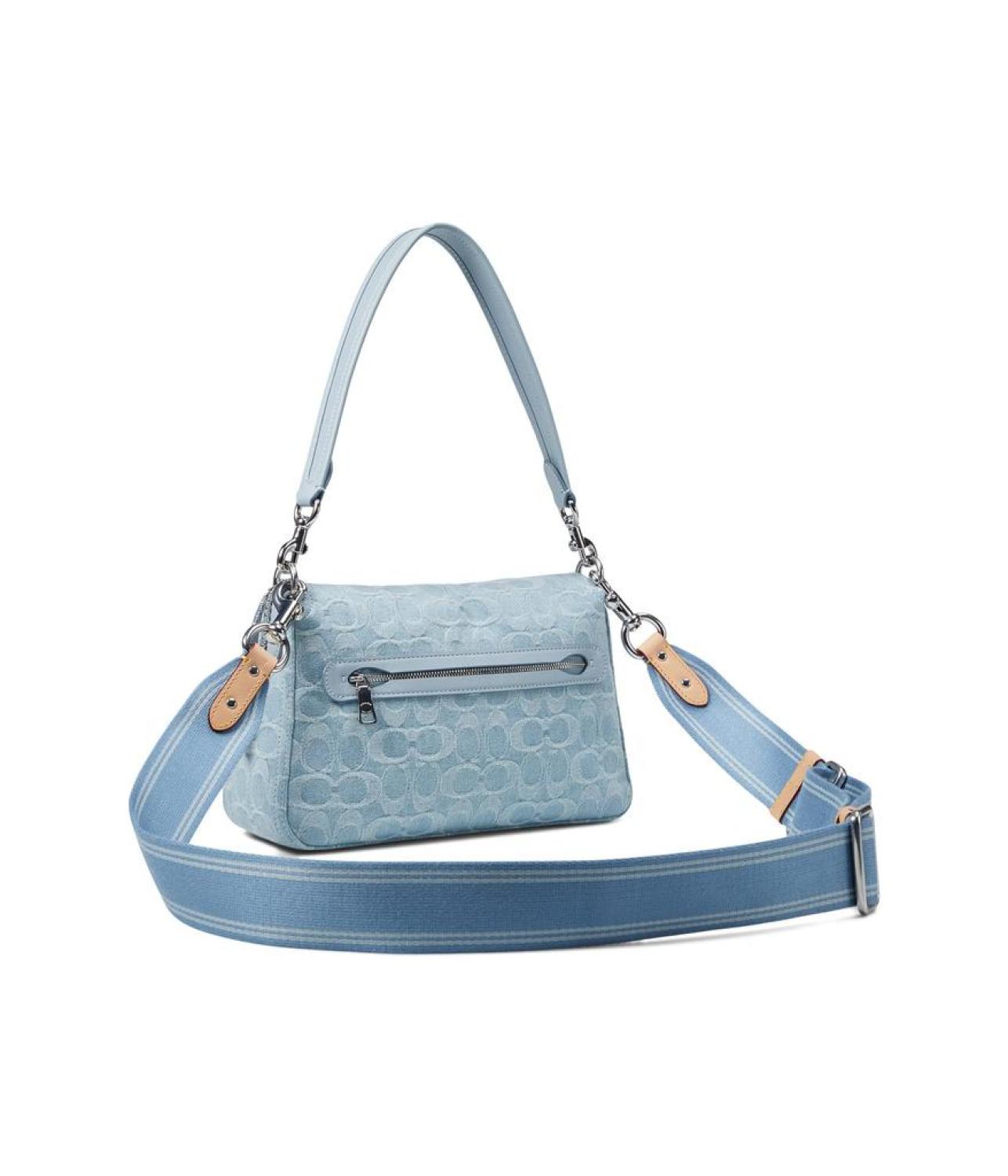 COACH Tabby Washed Denim Shoulder Bag