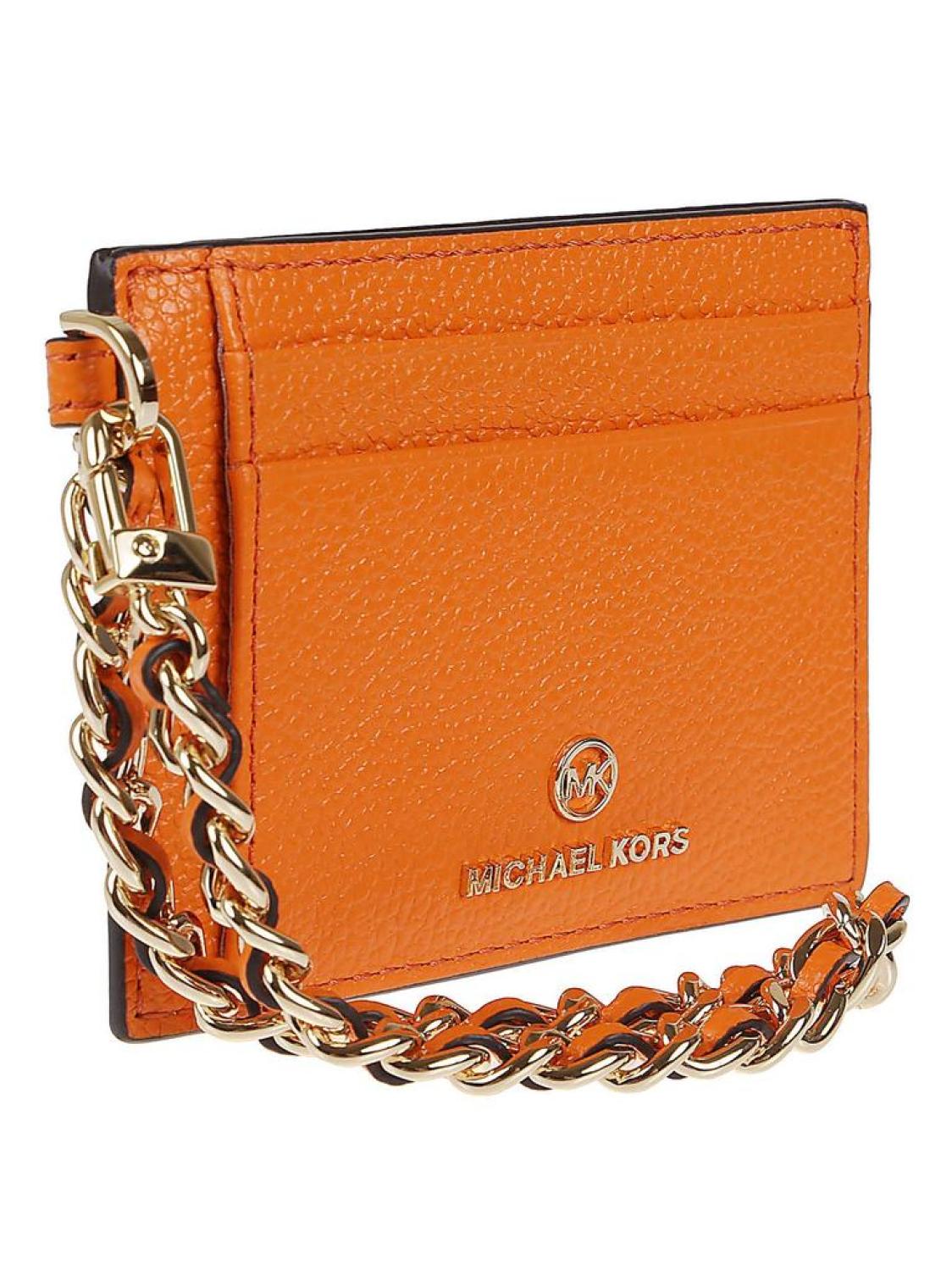 Michael Michael Kors Logo Plaque Chained Small Cardholder