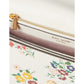 Morgan Bouquet Toss Embossed Saffiano Leather Flap Chain Wallet