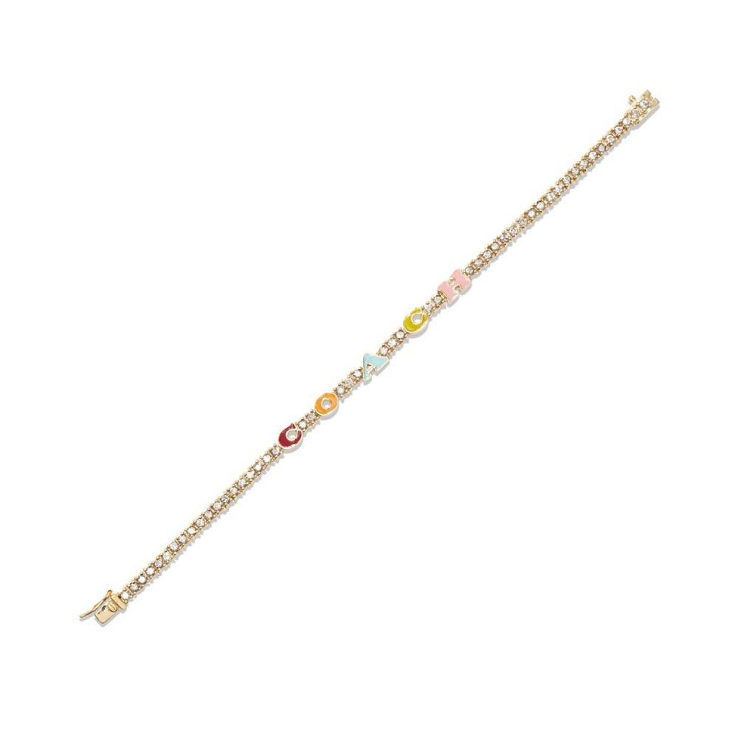 Faux Stone Signature Logo Tennis Bracelet