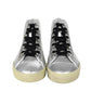 Saint Laurent Men's Metallic Leather Hi Top Sneaker