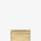 Jet Set Metallic Lizard Embossed Leather Card Case