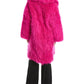 Michael Kors Collection Shawl Collar Shearling Balmacaan