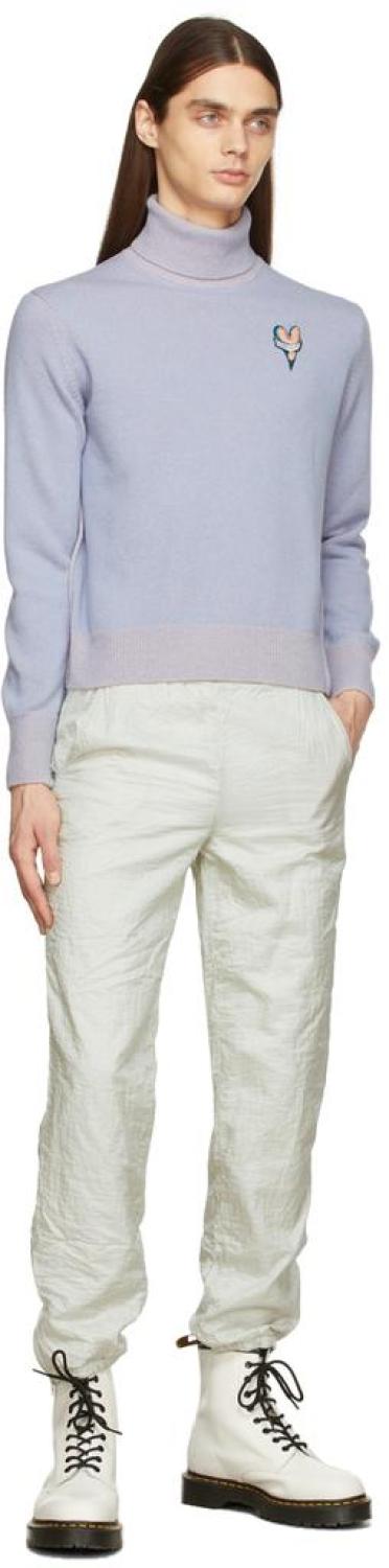 Purple 'The Plaited' Turtleneck