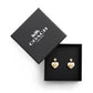 Faux Stone Signature Heart Drop Boxed Earrings