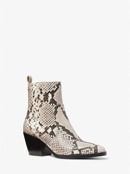 Harlow Snake Embossed Leather Boot