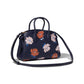 Knott Dotty Floral Embossed Leather Medium Zip Top Satchel