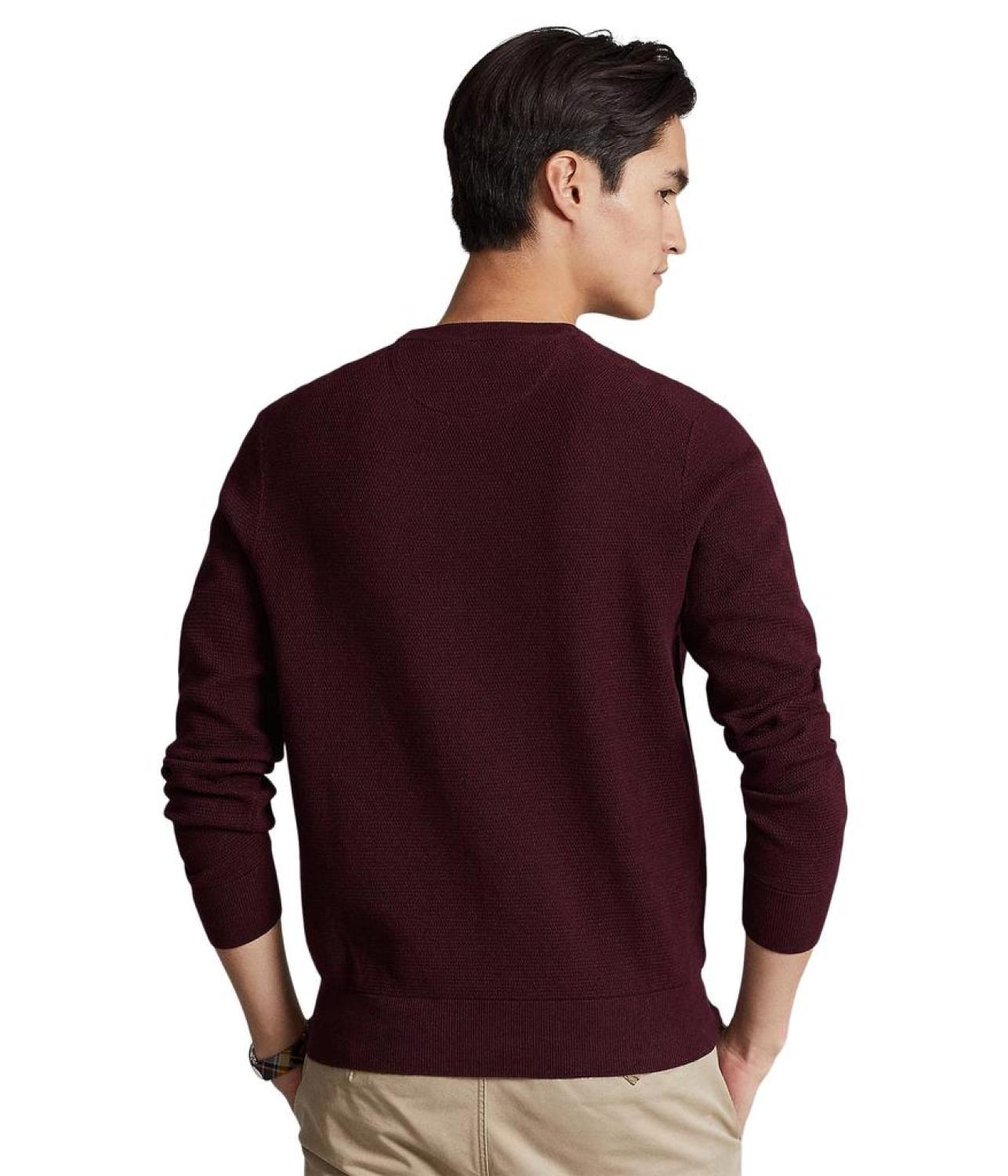 Textured-Knit Cotton Sweater