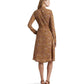 Belting-Print Tie-Front Crepe Shirtdress