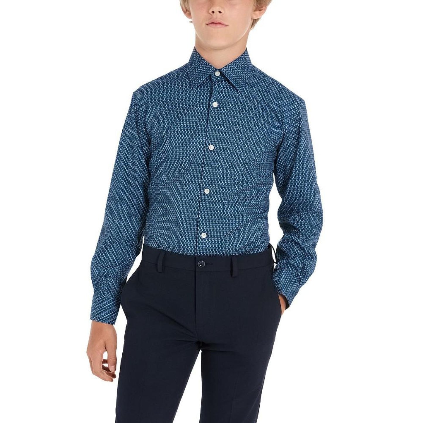 Big Boys Classic Fit Button Up Dress Shirt