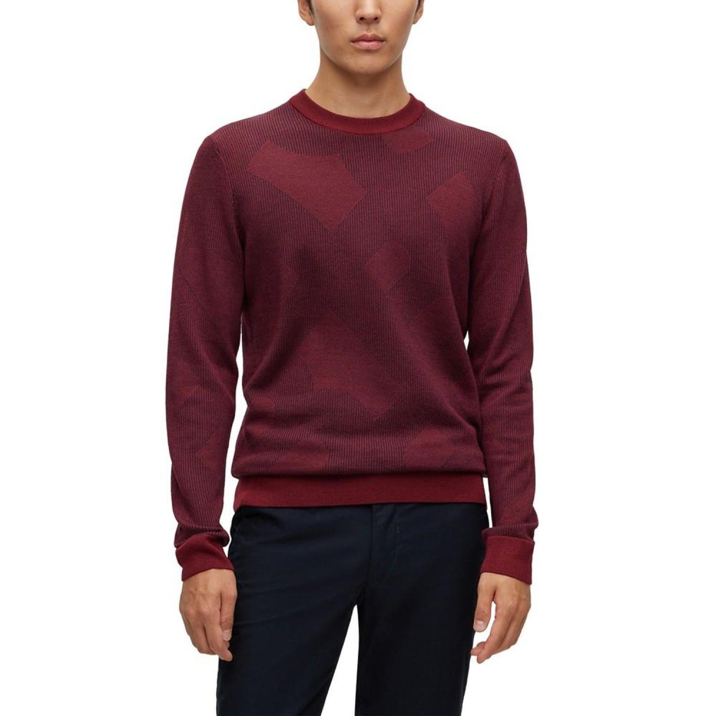 Men's Two-Tone Monogram Sweater