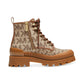 Women's Payton Logo Lace-Up Lug Sole Combat Booties