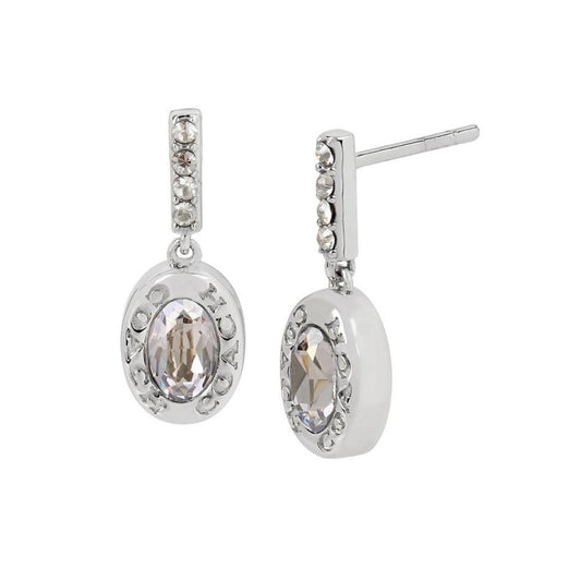 Signature Logo Stone Bar Drop Earrings