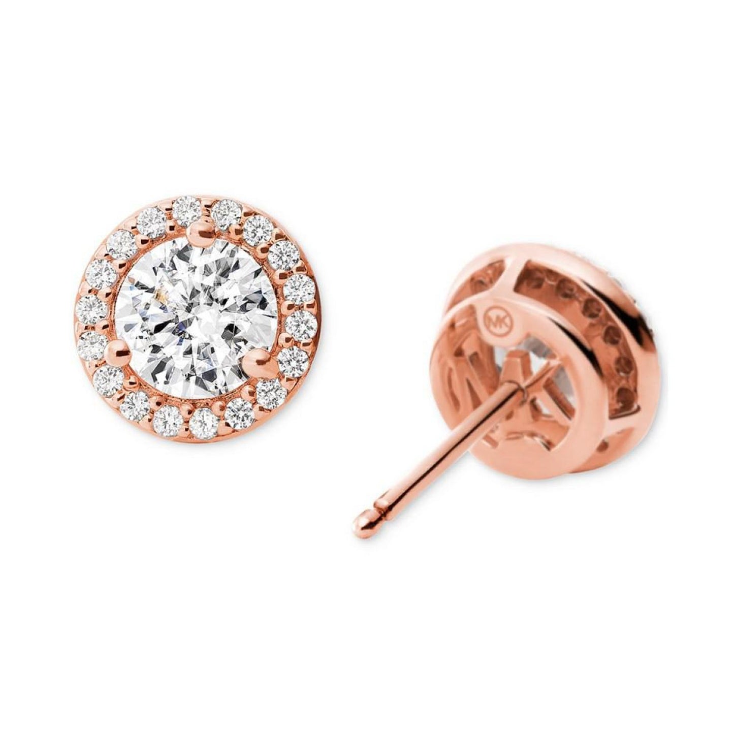 Women's Sterling Silver Pavé Studs