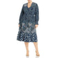 Plus Womens Paisley Print Split Neck Midi Dress