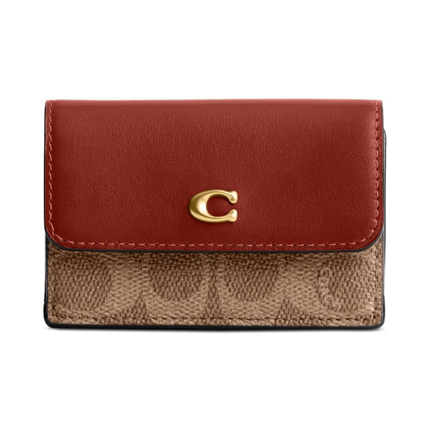 Essential Coated Canvas Signature Mini Trifold Wallet