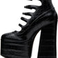 Black 'The Croc Embossed Kiki' Heels