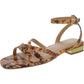 Womens Animal Print Square toe Ankle Strap
