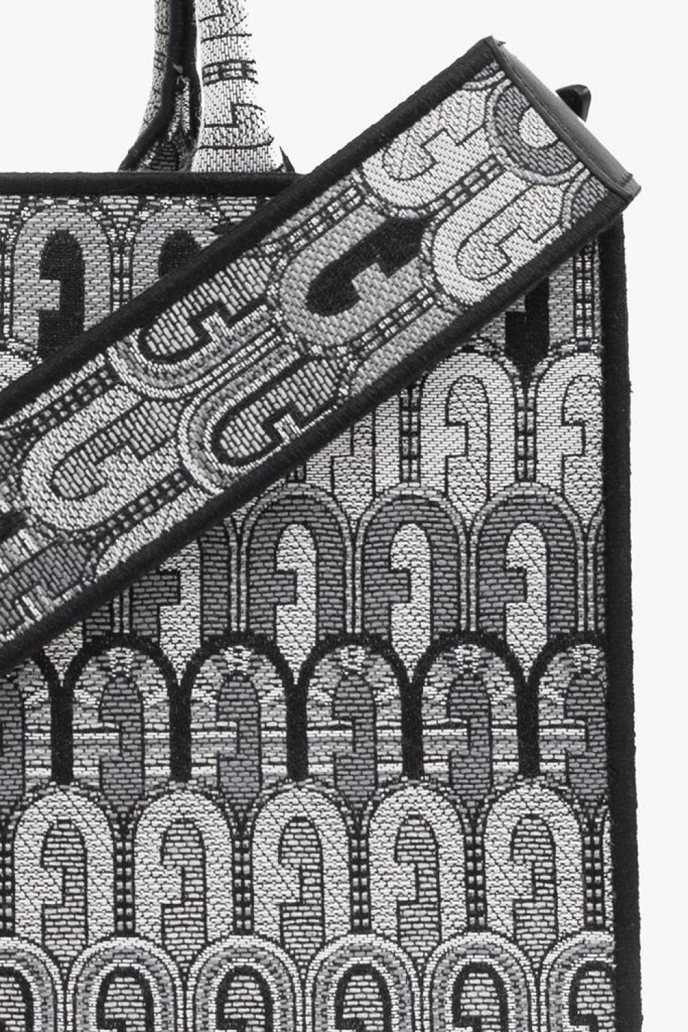 Furla Toni Antracite Jacquard Tote Bag