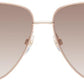 Rose Gold Aviator Sunglasses