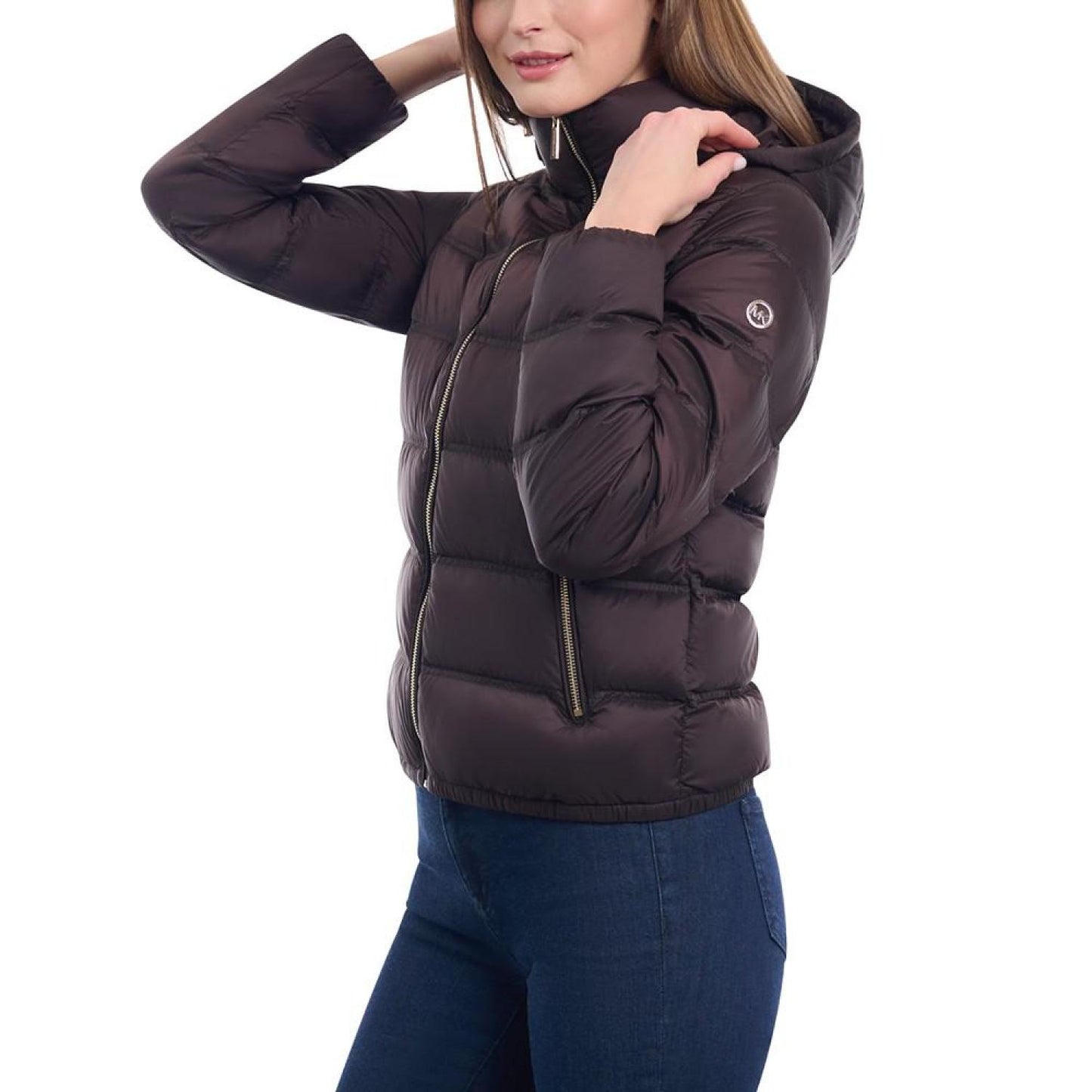 Women's Hooded Packable Bomber Puffer Coat