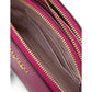 Morgan Saffiano Leather Double Zip Dome Crossbody