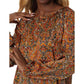 Multi Paisley Peasant Top