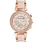 Women's Chronograph Parker Blush and Rose Gold-Tone Stainless Steel Bracelet Watch 39mm MK5896