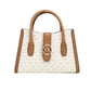 Michael Kors Gabby Small ivory PVC Top Zip Satchel Crossbody Bag Women's Purse