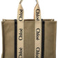Chloé Woody Large Canvas & Leather Tote