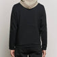 Saggy Full Zip Hoodie Sweatshirt In Black/khaki