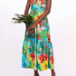 One-Shoulder Tie Maxi Floral Dress In Matisse
