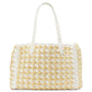 High Tide Striped Raffia Medium Tote