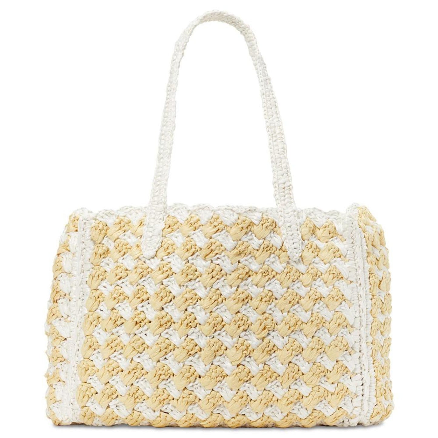 High Tide Striped Raffia Medium Tote