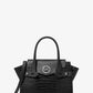 Carmen Medium Crocodile Embossed Belted Satchel