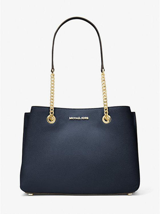Teagan Large Pebbled Leather Shoulder Bag