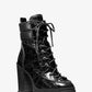Ridley Crocodile Embossed Leather Lace-Up Boot