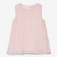 Logo Print Georgette Pleated Baby Dress
