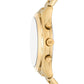 Men's Slim Runway Quartz Chronograph Gold-Tone Stainless Steel Watch 44mm and Slim Card Case Set