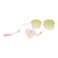 Square-Frame Metal Sunglasses