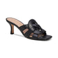 Tillie "C" Emblem Kitten-Heel Dress Sandals