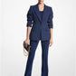 Cate Double Crepe Sablé Crushed-Sleeve Blazer